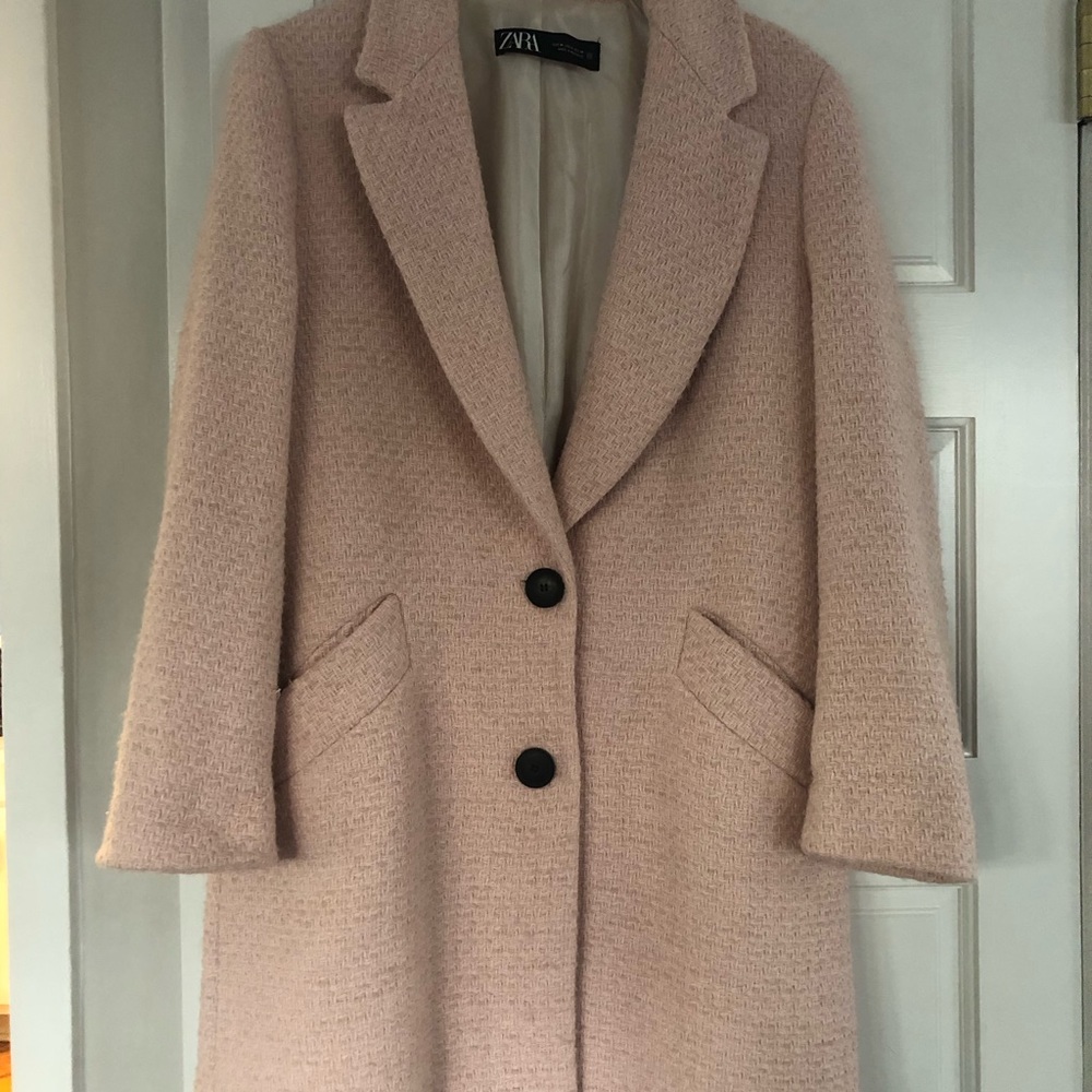 Zara light pink coat